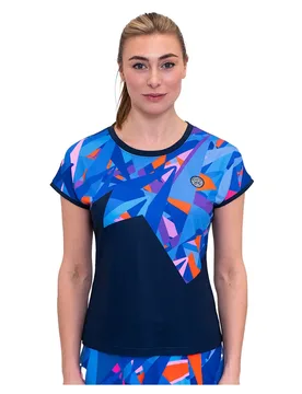 Spike Short Sleeve T-shirt Dark Blue / Blue L Women - Bidi badu - FashionsVida