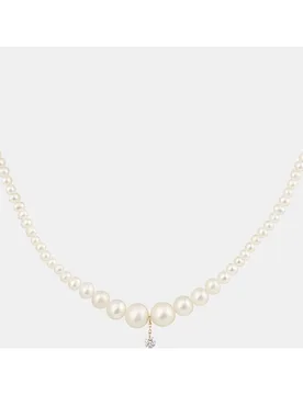 Collar Aphrodite de oro, diamantes y perlas - Persée - FashionsVida