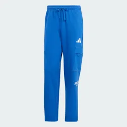 Pantaloni ALL SZN Fleece Graphic Loose Cargo L Royal Blue / Off White