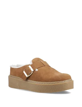Women's Blanche Fur Mule in Tan Size: 5 - Tan - Size: 5 - Hush puppies - FashionsVida