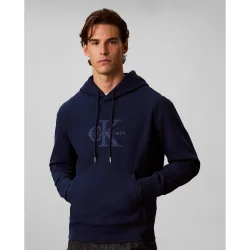 Sudadera Hombre con aplique denim logo