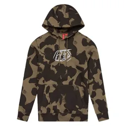 Troy Designs Felpa Con Cappuccio Badge Olive Camo