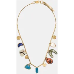 Collar corto con piedras decorativas