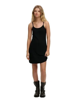 Vestito Senza Maniche Mini Jersey Cami Black M - Superdry - FashionsVida