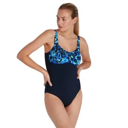Contourlustre Shaping Swimsuit True Navy / Blue Flame / Light Adriatic UK 32 Women