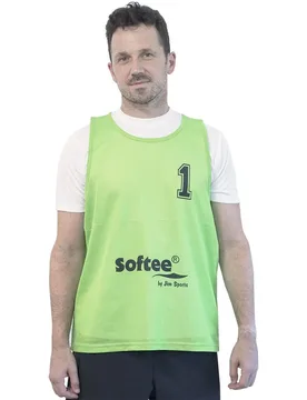 Gilet D´entraînement Numbered 11-15 5 Unités Green Youth male - Softee - FashionsVida