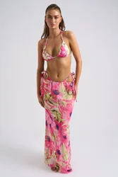 Womens Floral Skirt - Multicolour - Size 12 Uk