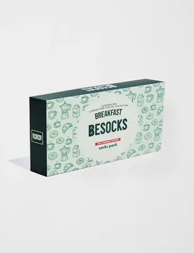 Pack breakfast de 3 pares de calcetines altos de algodón orgánico - Besocks - FashionsVida