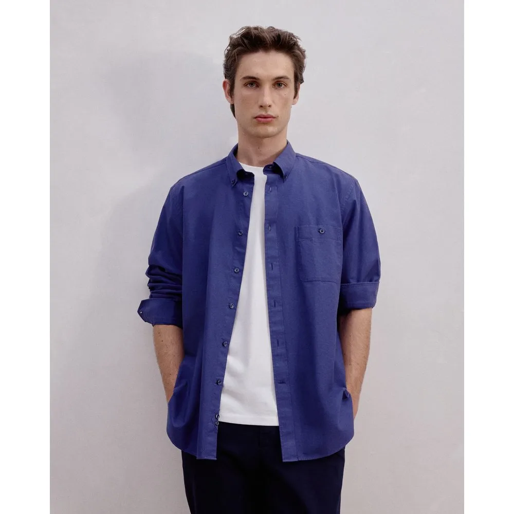 Camisa de ml oxford lisa patrón classic - Dustin - FashionsVida