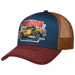 Raceway Trucker Cap by - blue-dark red - Size: One Size