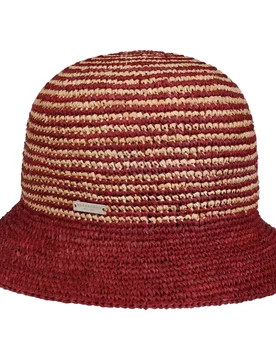 Twotone Raffia Sun Hat by - bordeaux - Damen - Size: One Size - Seeberger - FashionsVida