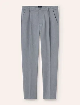 Anzug Hose mit Bundfalte, Modern Fit, Farbe Grau, 29, neu: Anzug mit Blouson sehr bequem, da elastisch Herren - Walbusch - FashionsVida
