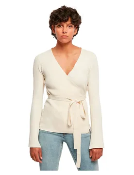 Cardigan Rib Knit Wrapped White Sand 4XL - Urban classics - FashionsVida