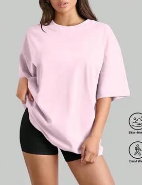 Camiseta de manga corta para mujer talla grande - Ropa deportiva holgada y cómoda adecuada para fitness, yoga, uso diario, deportes de todas las esta - Shein - FashionsVida