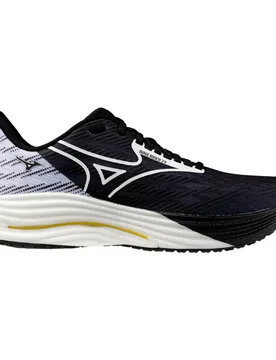Wave Rider 29 Running Shoes Black / White / Gold UK 10 Men,Women - Mizuno - FashionsVida