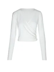 Giacca da yoga da donna con fascia da balletto bianco L