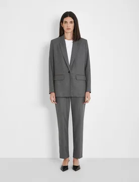 Blazer de mujer jaspeada con cuello solapa - Trucco - FashionsVida