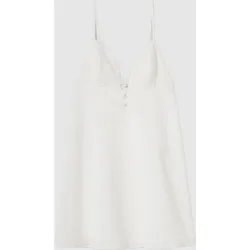 Vestido corto acampanado con encaje y tirantes finos