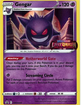Pokemon Sword & Shield Promo SWSH241 Gengar - Pokémon - FashionsVida
