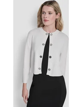 Rebeca con detalle de botones metalizados - DKNY - FashionsVida