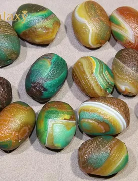Pc Random Color 20×26mm Natural Yellow-green Silk Striped Tibet Dzi Agate Beads For Jewelry Making DIY Personality Accessory - Aliexpress - FashionsVida