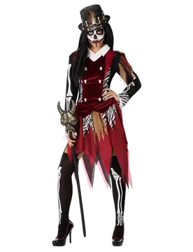 Voodoo-Kostüm für Damen Halloween-Kostüm rot - female - Atosa - FashionsVida
