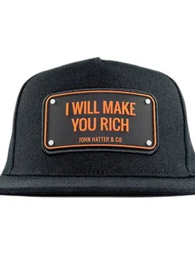 Casquette Flat Brim In Will Make You Rich Black One Size unisex - John Hatter & Co - FashionsVida