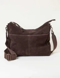 Suede Cross Body Bag Chocolate female