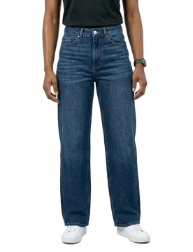 Jeans Taille Haute Kelly Jaf Straight Fit Dark Blue Denim / 128 42 - Vila - FashionsVida