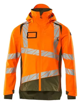 Veste De Pluie Accelerate Safe 19301 Outer Lining Hi-Vis Orange / Moss Green 3XL - MASCOT - FashionsVida