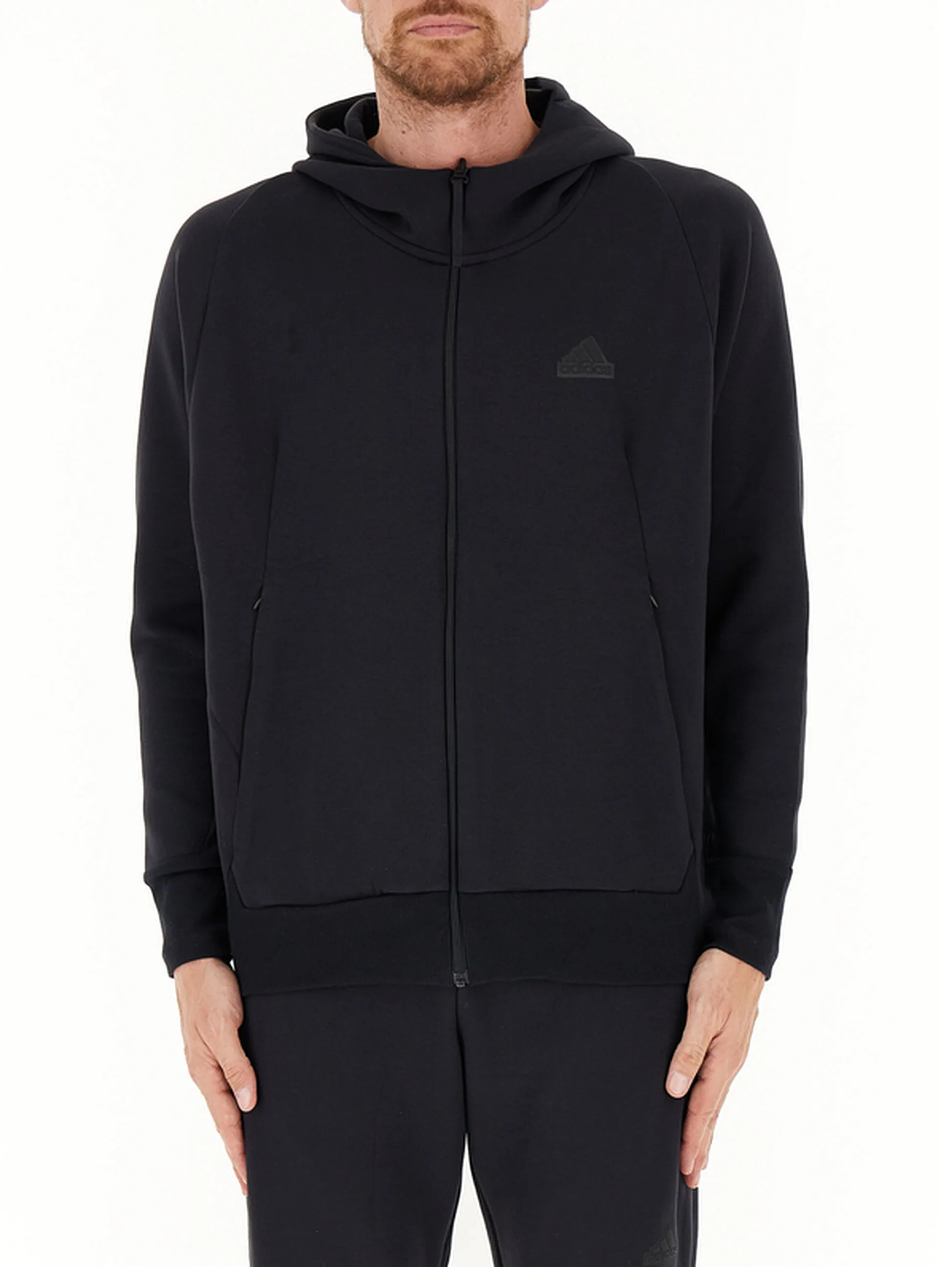 Adidas Felpa con zip NERO L - Adidas - FashionsVida