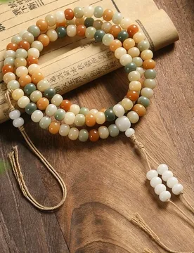 Natural Fenghua Bracelet, White Jade Bodhi Root Handheld 108 Multi-loop Buddhist Prayer Beads, Unisex Cultural Jewelry Bra - Aliexpress - FashionsVida