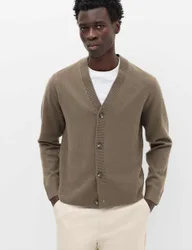 Air Yarn Knitted Cardiagn Medium Brown male