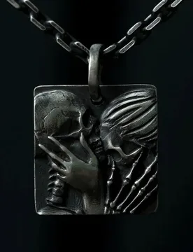 Retro Dark Skull Tag Pendant Necklace, Gothic Punk Hip Hop Rock Fashion Partymen women street trend necklace - Aliexpress - FashionsVida