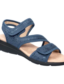 Bequem-Klettsandale „Lore“ blau 41 Damen - wonderwalk - FashionsVida