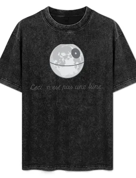 Ceci n'est pas une lune. T-Shirt Trendy Print Short Sleeve T-Shirt - Aliexpress - FashionsVida