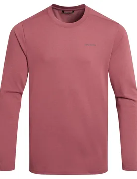 Mens Abel Nosilife Long-Sleeved T-Shirt (Atlas Red) - Size Large - Craghoppers - FashionsVida