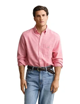 Chemise à Manches Longues 3250082 Rose Pink 3XL - Gant - FashionsVida