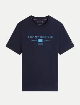 Jerseyshirt mit Logo Schwarz S - Tommy hilfiger - FashionsVida