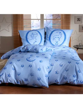 Bettwäsche "Skorpion" hellblau, 2-tlg - 3Pagen - FashionsVida