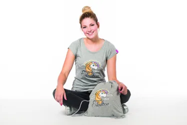 Damen Shirt NALA UNICORN grey melange XXS