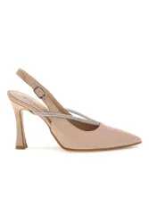 Décolleté beige con cinturino 100 36