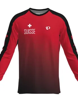 Izumi Maglietta A Maniche Lunghe Mtb Suisse Red Gradient - Pearl - FashionsVida