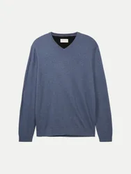 Basic Strickpullover Blau XL