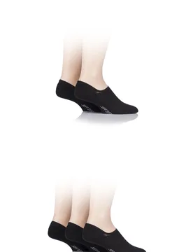 Pair Black Plain Cotton Secret Socks Men's 7-11 Mens - - Black - Size: 7-11 Mens - Jeff Banks - FashionsVida
