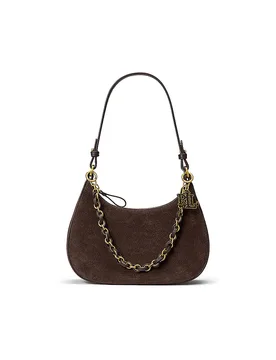 Ledertasche - Schultertasche MARCY Medium braun Damen - LAUREN RALPH LAUREN - FashionsVida