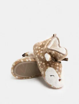 Kids' Christmas Reindeer Slipper Boots (4 Small-7 Large) Multi Female - M&S - FashionsVida
