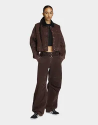 Womens Giacca Canvas Tracktop - Marrone, marrone marrone Donna taglia XS