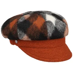 Kilena Wool Check Newsboy Cap by - black-yellow - Damen - Size: One Size