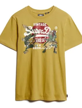 Maglietta A Maniche Corte Tokyo Vl Graphic Oil Yellow XL - Superdry - FashionsVida